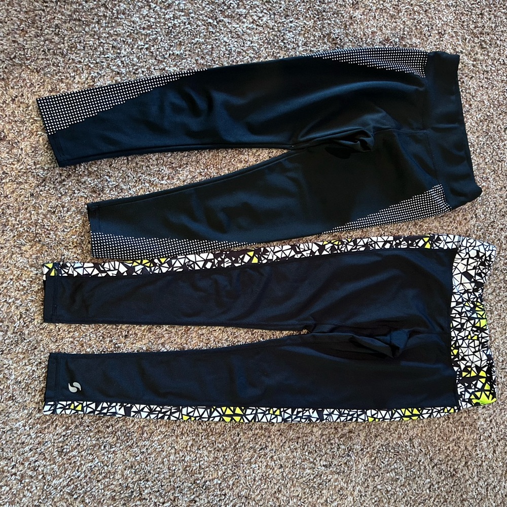 Stylish Black and Patterned Women's Leggings